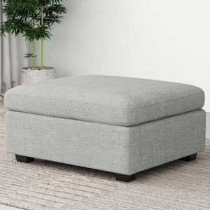 Belffin Chenille Ottoman Module - Modular Storage Footrest with Skin-Friendly Fabric & Quick-Install Design - 1 of 4