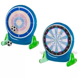 HearthSong Giant 58-Inch Inflatable 2-in-1 Darts and Soccer Game with Double-Sided Board