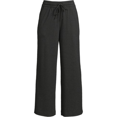 Lands' End Women's Sport Knit Pull On Drawstring Wide Leg Crop Pants ...