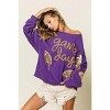 I am a Fashion junky BiBi Sequin Football Patches Game Day Sweatshirt - 4 of 4