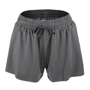 Unique Bargains Womens Flowy Running Shorts Casual High Waisted Workout Shorts 1Pc - 1 of 4