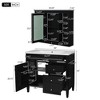ModernLuxe 36'' Bathroom Vanity Set with Resin Sink, 2 Drawers & Tip-out Drawer, Mirror Cabinet with 6 Open Shelves - 3 of 4
