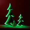 Green Pine Tree Ekkolight 11.75"H Acrylic Holiday Décor with Infinity Light Effect by Melrose - 4 of 4