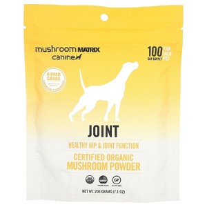 Mushroom Matrix Canine Joint, Certified Organic Mushroom Powder, For 50 lb Pet, For Dogs and Cats, 7.1 oz (200 g) - 1 of 2