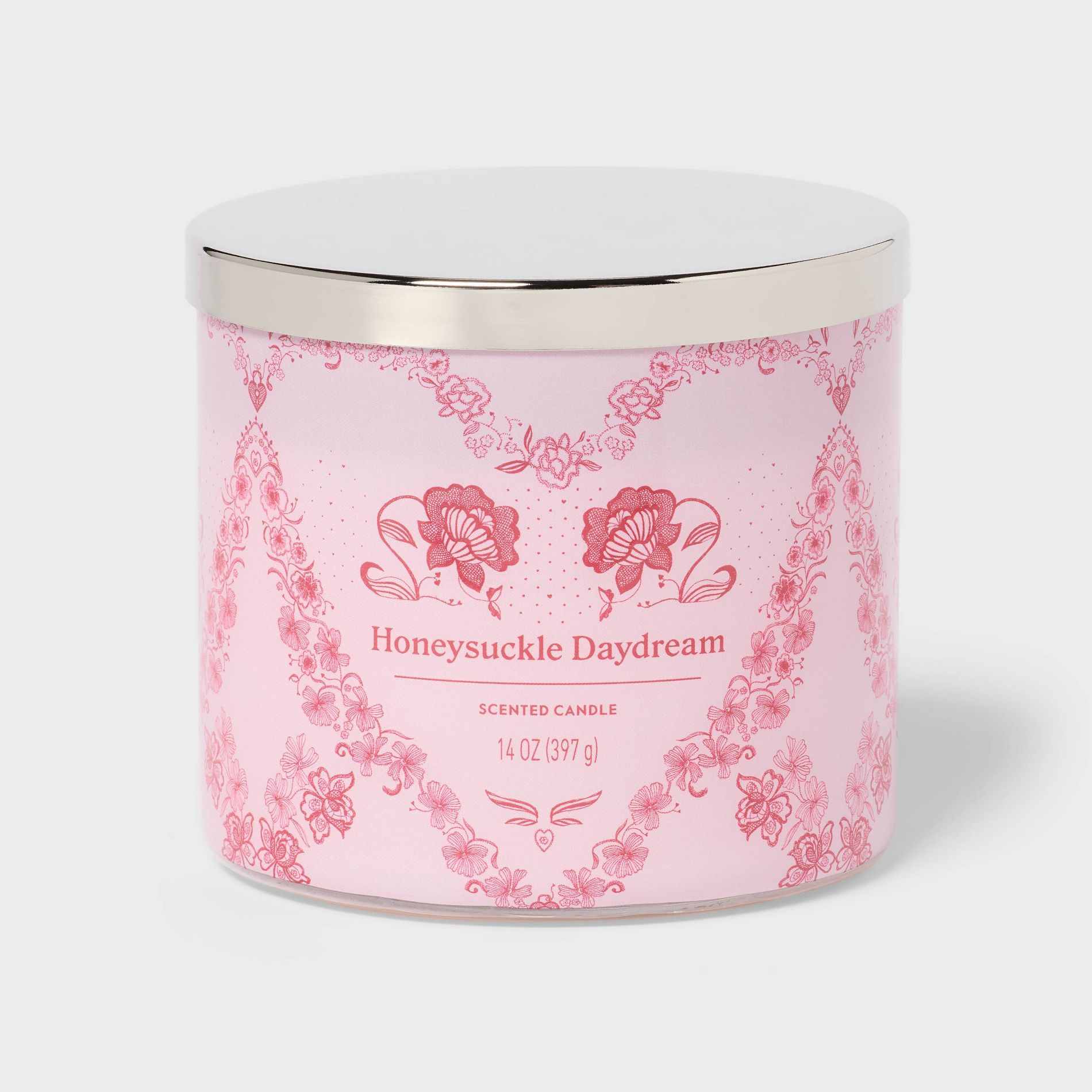 3 Wick Lidded Honeysuckle Daydream Jar Candle 14oz - Threshold™