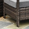 Resenkos 3 Pieces Patio Furniture, Two Chairs And A Matching Table, PE Rattan, Gray - 4 of 4
