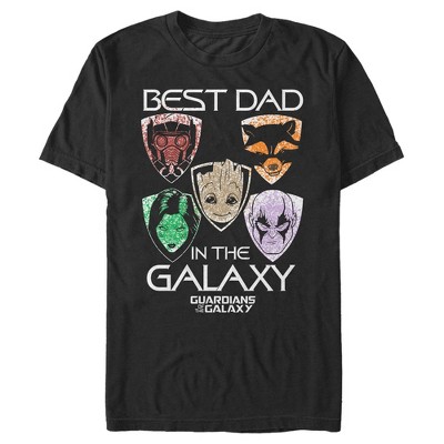 Best Daddy In The Galaxy Fathers Day Gift Avengers Shirt Guardian of the Galaxy Clothing Short-Sleeve Man T-Shirt