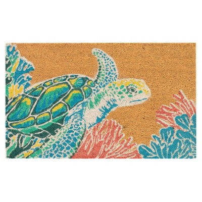 Liora Manne Natura Seaturtle Outdoor Mat Neutral 2' X 3' : Target