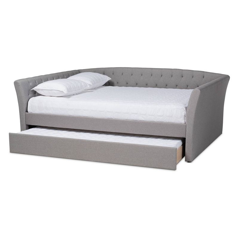 Delora Upholstered Daybed with Trundle - Baxton Studio, 3 of 13