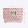 Unique Bargains Women's Zipper Love Makeup Bags and Organizers Pink - 4 of 4