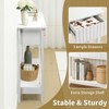 White 2 Tier 3 Drawer MDF 130*30*81cm Grid Entrance Table - 4 of 4
