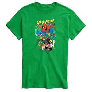 Men's - Marvel - Friendly Neighborhood Spider-Man Web Head Short Sleeve Graphic T-Shirt - 1 of 4