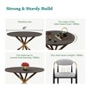 Wooden Round Dining Table Set, Mid-Century Pedestal Table and Chair Set for Kitchen Restaurant-Morden Fort - 2 of 4