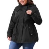 Agnes Orinda Women's Plus Size Waterproof Fleece Lined Hooded Long Sleeve Barn Jacket - image 2 of 4