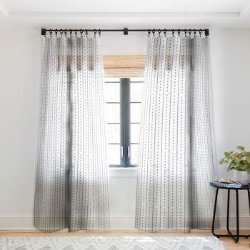 Holli Zollinger FRENCH LINEN STRIPE Single Panel Sheer Window Curtain - Deny Designs