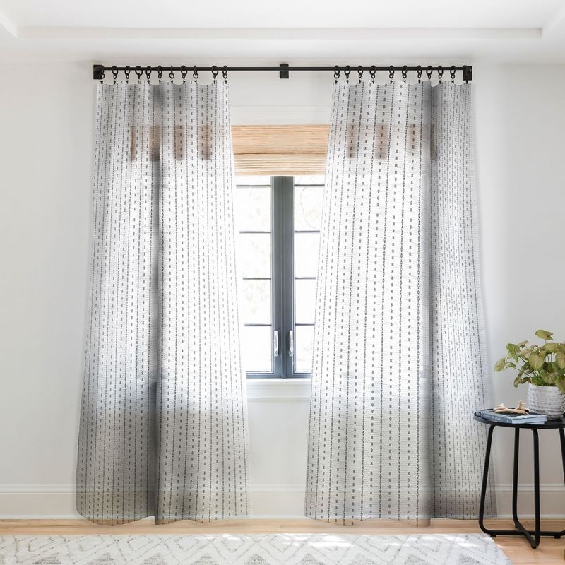 Holli Zollinger FRENCH LINEN STRIPE Single Panel Sheer Window Curtain - Deny Designs, 1 of 7
