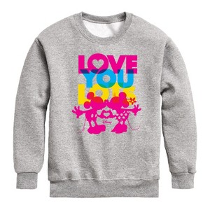 Boys' - Disney - Love You Lots Graphic Long Sleeve Fleece Sweatshirt - 1 of 4