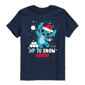 Boys' - Disney - Stitch Up To Snow Good Short Sleeve Graphic T-Shirt - 1 of 4
