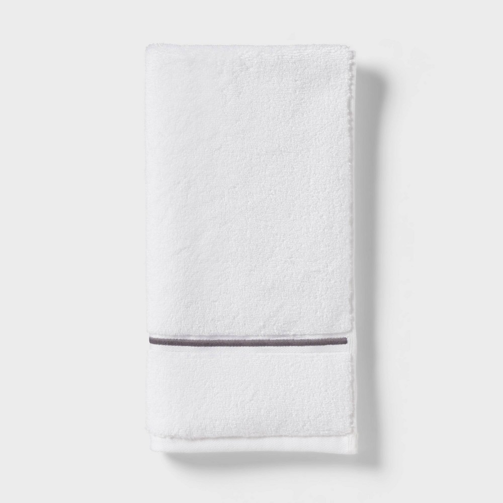 Photos - Towel Spa Plush Hand  Dark Gray Embroidered - Threshold™