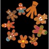 Girl's Marvel Christmas Gingerbread Cookie Circle Avengers Crop T-Shirt - 2 of 3