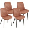 NicBex Faux Leather Dining Chairs Set of 4,Upholstered Armless Kitchen Chairs with High Back and Metal Legs for Dining Room,Kitchen - 2 of 4