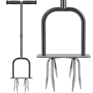 Itopfox Manual Twist Tiller, All-Steel Garden Claw Cultivator with 6 Curved Claws and Soft Rubber Handle, Hand Tiller for Gardening Bed and Plant Box - 1 of 4