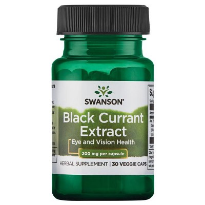 Swanson Herbal Supplements Black Currant Extract 200 mg 30 Veg Caps.