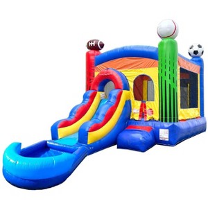 Pogo Bounce House Crossover Bounce House with Slide and Splash Pool - 1 of 4