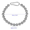 Unique Bargains Stainless Steel Indoor Outdoor Durable Flag Pole Beaded 0.71" Flagpole Retainer Ring Silver - 3 of 4