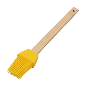 Unique Bargains Basting Brush 28g Wooden Handle Baking Brush Dishwasher Safe Silicone 9.25"x1.5" 1Pcs - 1 of 4