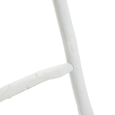 White Solid Wood 5-Rung Blanket Ladder