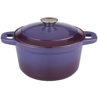 BergHOFF Neo 3 Qt Cast Iron Round Covered Dutch Oven, Purple