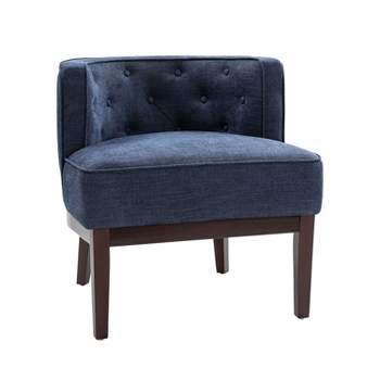 Renaud Upholstered Barrel Chair with solid wood legs | ARTFUL LIVING DESIGN