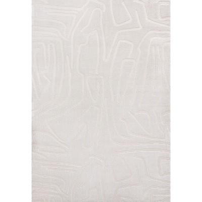 Alcina 8' x 10' White/Cream Abstract High-Low Area Rug