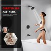 SUMERAIN Tub and Shower Faucet, Matte Black Shower Faucet Set with 6 Settings Showerhead and Spout - 2 of 4