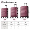 SKONYON 3 Piece Hardshell Luggage Sets Checked Spinner PC & ABS Luggage Set with YKK Zipper and TSA Lock - 3 of 4