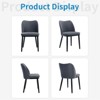 Dining Chairs Set of 2 - Upholstered Fabric Dining Room Side Chairs, Padded Seat, Wood Legs, Modern Design, Ideal for Restaurant, Cafe, Living Room - 3 of 4