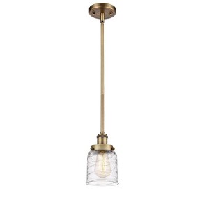 Bell - 1 Light Stem Hung Mini Pendant In Industrial Style-10 Inches Tall and 5 Inches Wide - 1 of 1