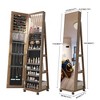 Vlsrka 360° Rotating LED Jewelry Armoire with Lock, Full Length Mirror, Large Floor Standing Organizer with Shelves - 2 of 4