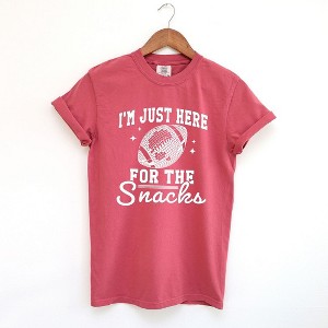 Simply Sage Market Women's I'm Just Here For The Snacks Disco Short Sleeve Garment Dyed Tee - 1 of 4
