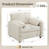 JUJABU 38" Wide Elegant Oversized Chenille Accent Chair with Plush Cushion - 2 of 4