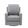 WOVENBYRD Swivel Glider Club Chair Gray: Enclosed Ball-Bearing, Polyester Upholstery, No Assembly Required - 2 of 4