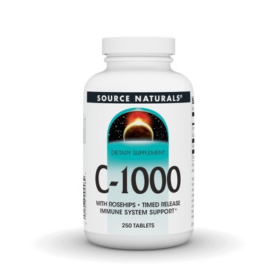 Vitamin C-1000 With Rosehips 1000mg Timed Release by Source Naturals, Inc.  -  250 Sustained Release Tablet