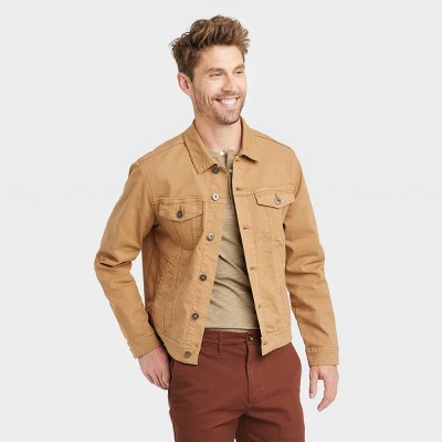 Mens khaki discount trucker jacket