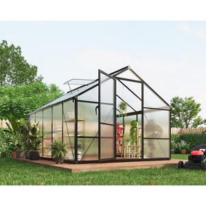 homfan Greenhouse for Outdoors,Polycarbonate Greenhouse with Roof Vent, Aluminum Walk-in Greenhouse for Outside Garden Backyard, Patio, Lawn - 1 of 4