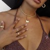 Attop Tennis Necklace 14K Gold Plated Rhinestone Butterfly Choker Necklaces for women Dainty Zirconia Cut Chain 3mm - 4 of 4