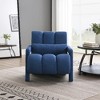 Lyngins Modern Upholstered Accent Chair, Small Space Linen Sofa Chair, Comfy Armchair with a Pillow, Reading Chair for Living Room, Bedroom, Office - 2 of 4