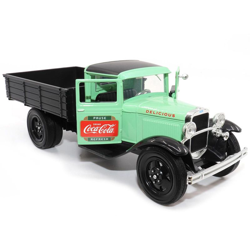1931 Ford Model AA Truck Light Green and Black "Pause. Refresh. Drink Coca-Cola" 1/24 Diecast Model Car by Motor City Classics, 2 of 7