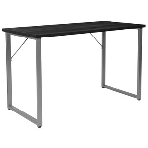 Flash Furniture Harvey Black Finish Computer Desk with Silver Metal Frame - 1 of 4