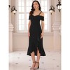 INSPIRE CHIC Women's Ruffle Dresses Spaghetti Strap Sweatheart Neck Cocktail Midi Dress - 2 of 4